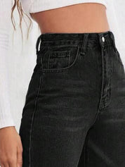 Kotty Women Straight Fit High-Rise Clean Look Stretchable Jeans