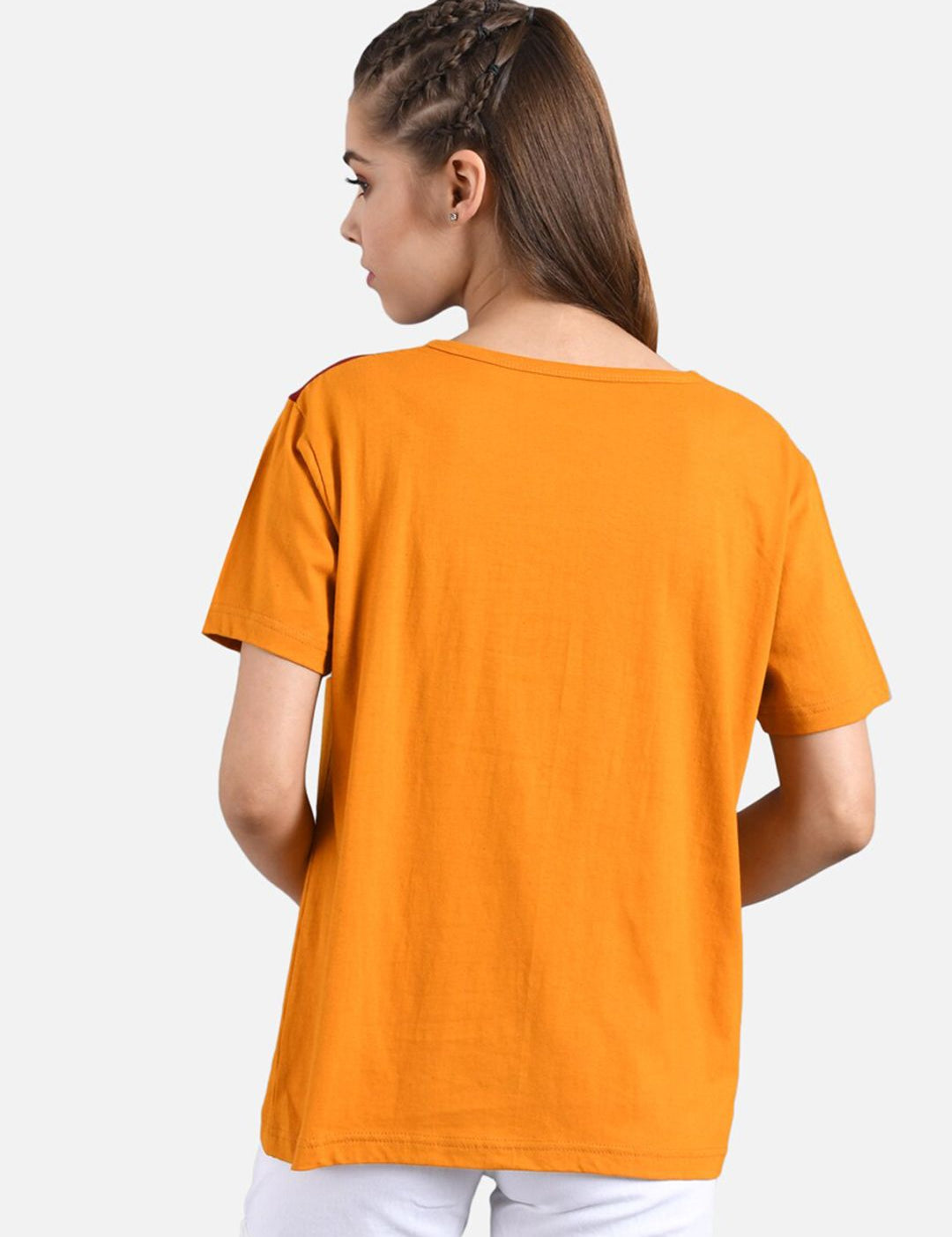 Kotty Women Set of 2 Colourblocked Round Neck T-shirts