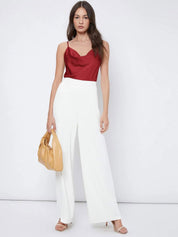 Kotty Cowl Neck Satin Top