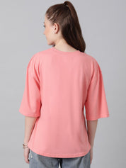 KOTTY Basics Typography Printed Oversized T-shirt