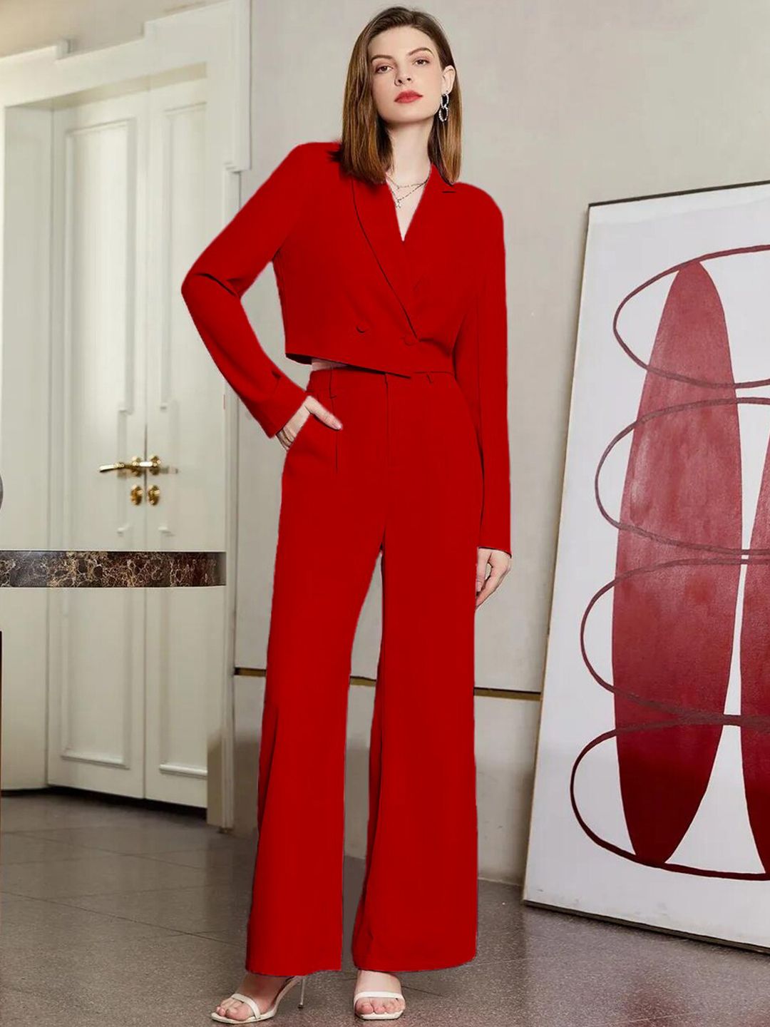 KOTTY BIZwear Notched Lapel Blazer & Trousers