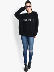 Kotty Women Black Printed Sweatshirt