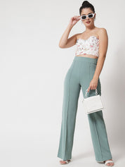 Kotty Women Pack of 2 Relaxed Straight Leg Straight Fit High-Rise Easy Wash Trousers