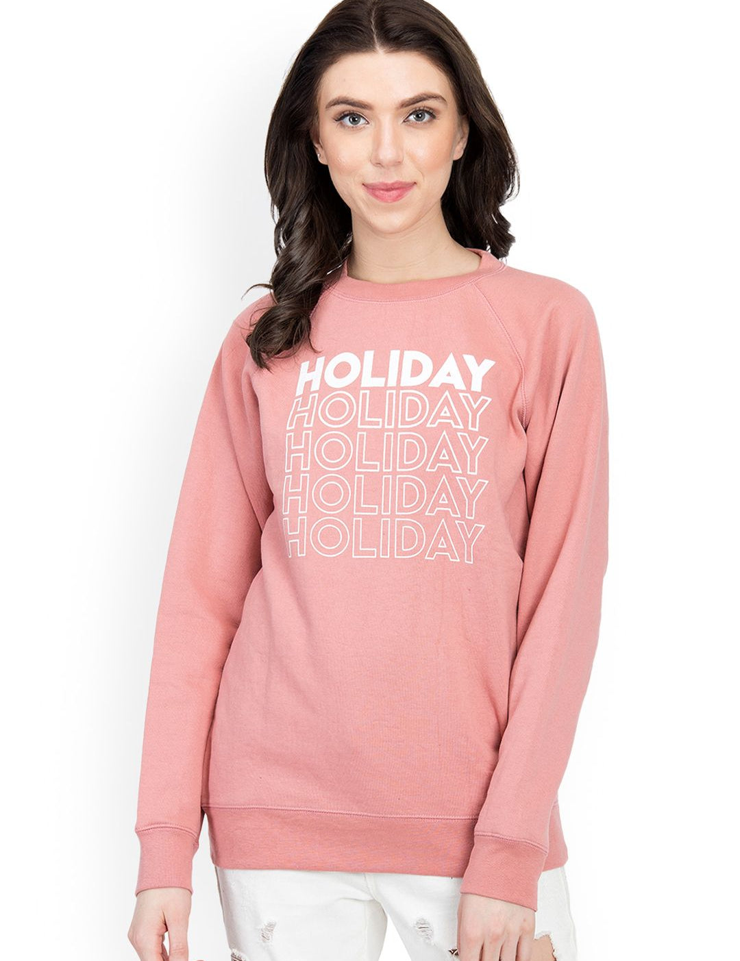 Kotty Women Pink Printed Sweatshirt