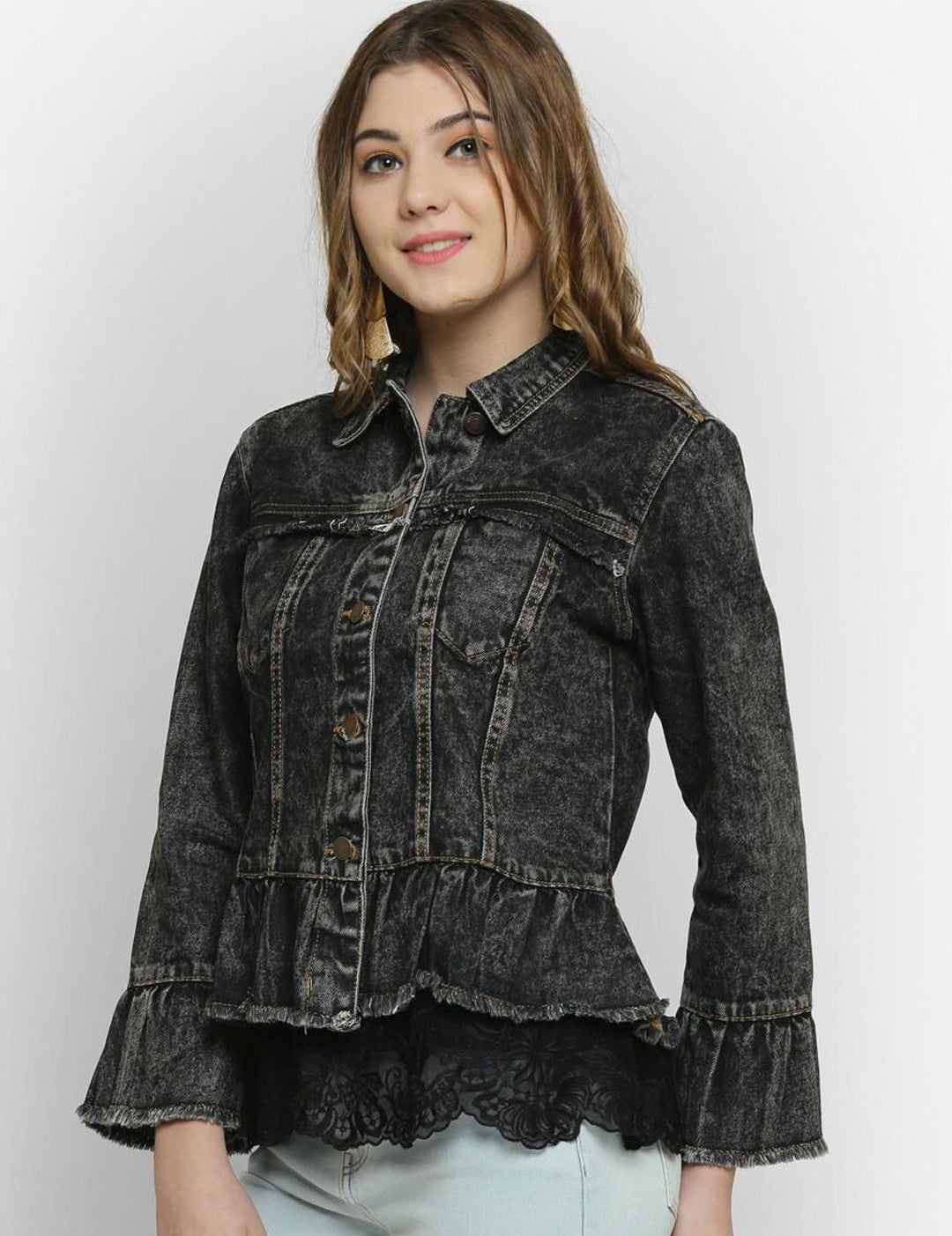 Kotty Women Black Denim Jacket