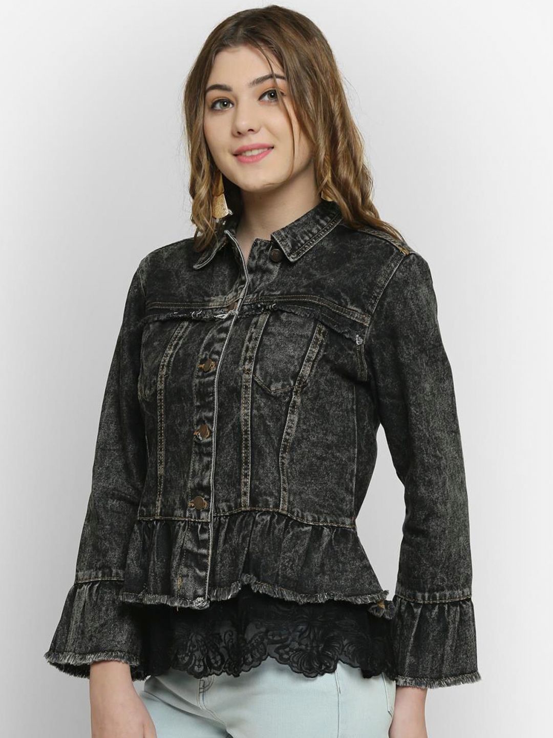 Kotty Women Black Denim Jacket