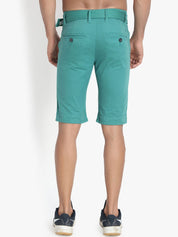 Kotty Men Turquoise Blue Solid Regular Fit Regular Shorts