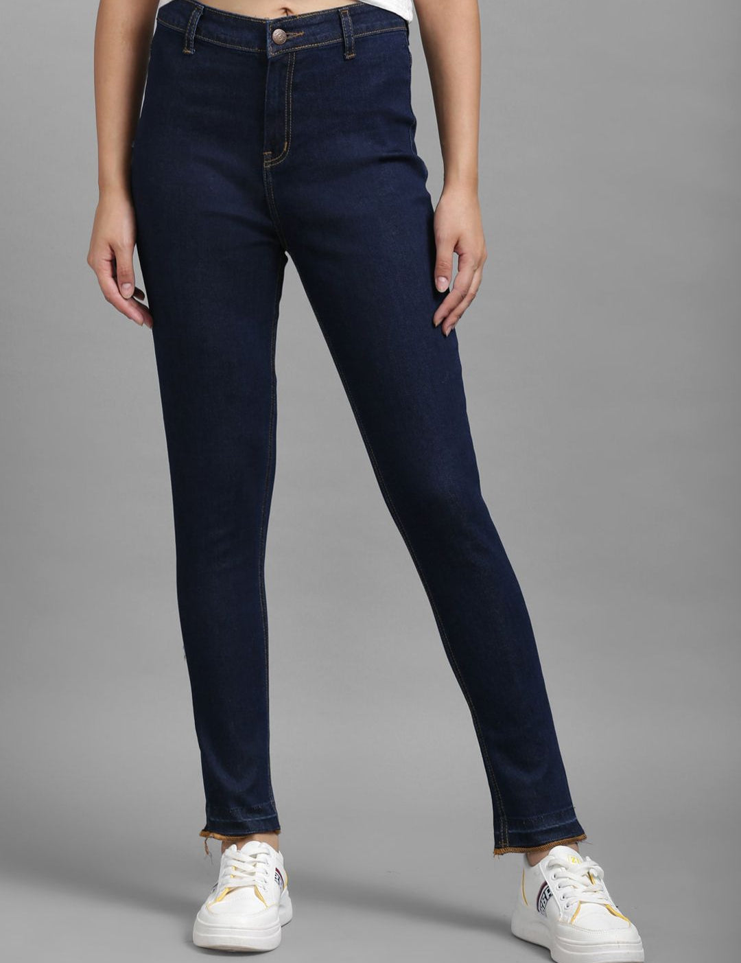 Kotty Women Navy Blue Skinny Fit High-Rise Clean Look Jeans