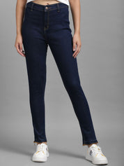 Kotty Women Navy Blue Skinny Fit High-Rise Clean Look Jeans