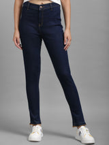 Kotty Women Navy Blue Skinny Fit High-Rise Clean Look Jeans