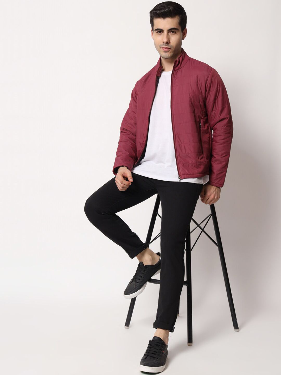 Kotty Men Maroon Outdoor Padded Jacket