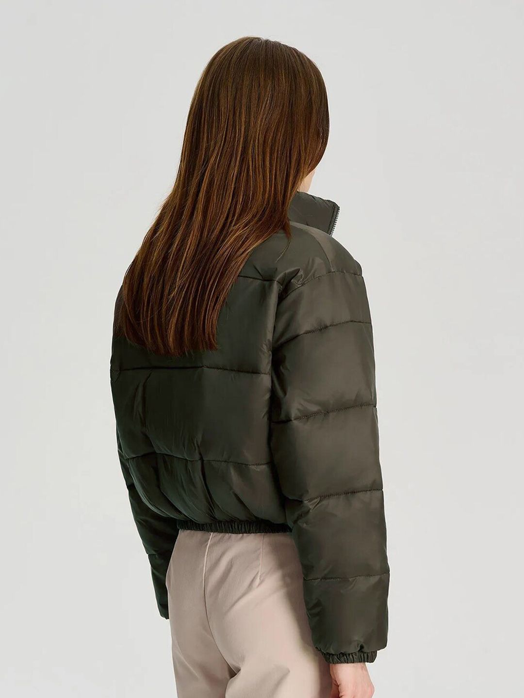 Kotty Stand Collar Crop Puffer Jacket