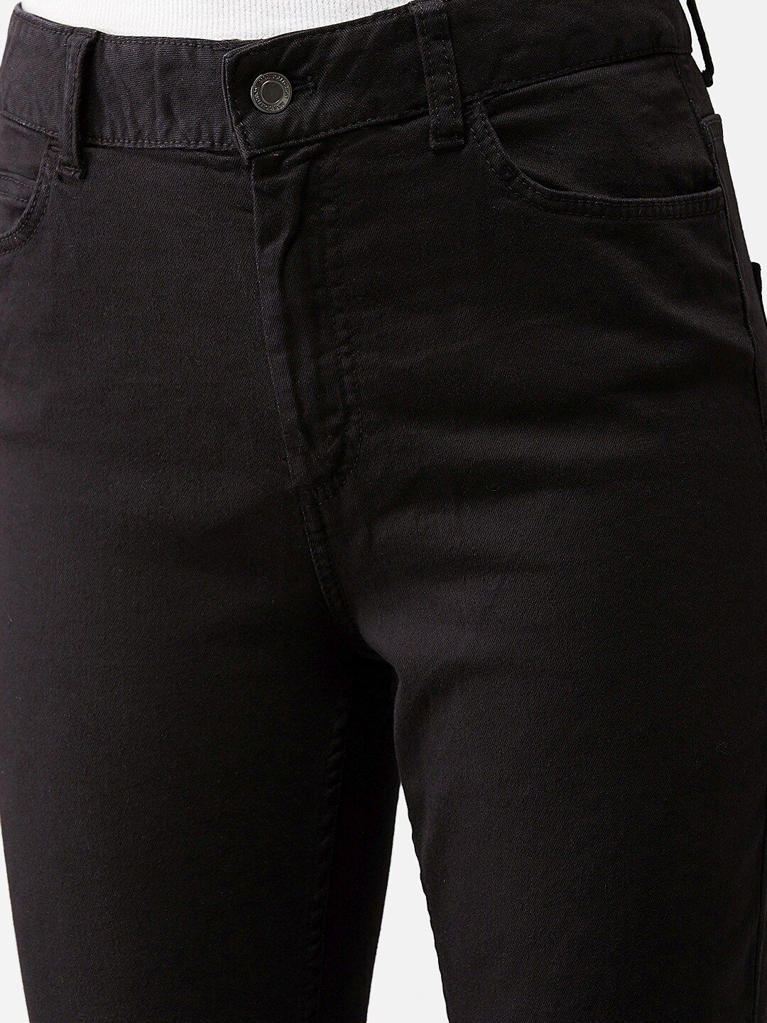 Kotty Women Black Skinny Fit High-Rise Clean Look Jeans