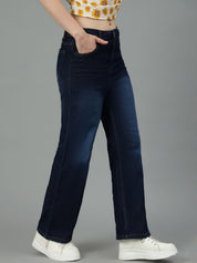 Kotty Women Straight Fit Low-Rise Light Fade Stretchable Jeans