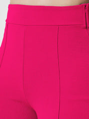 Kotty Women Relaxed Straight Fit High-Rise Easy Wash Parallel Trousers