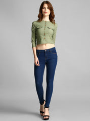 Kotty Women Blue Skinny Fit High-Rise Clean Look Jeans