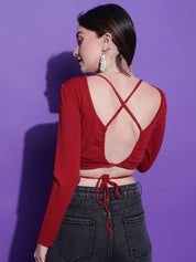 Kotty Women Solid Boat Neck Top