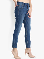 Kotty Women Blue Skinny Fit Mid-Rise Clean Look Jeans