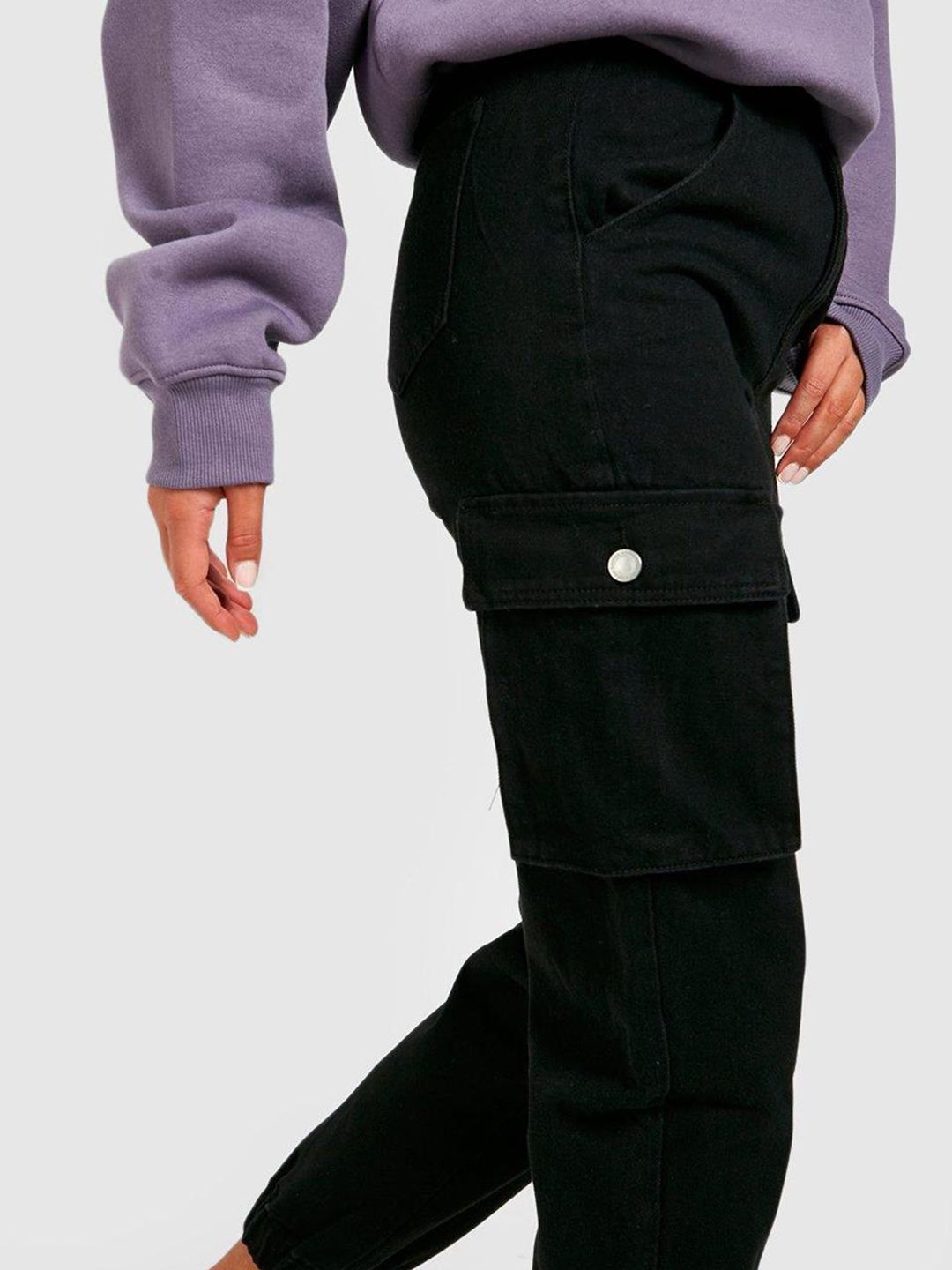 Kotty Women Black Jean Jogger High Rise Clean Look Stretchable Jeans