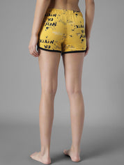 Kotty  Women Typography Printed Regular Fit Low-Rise Hot Pants Shorts