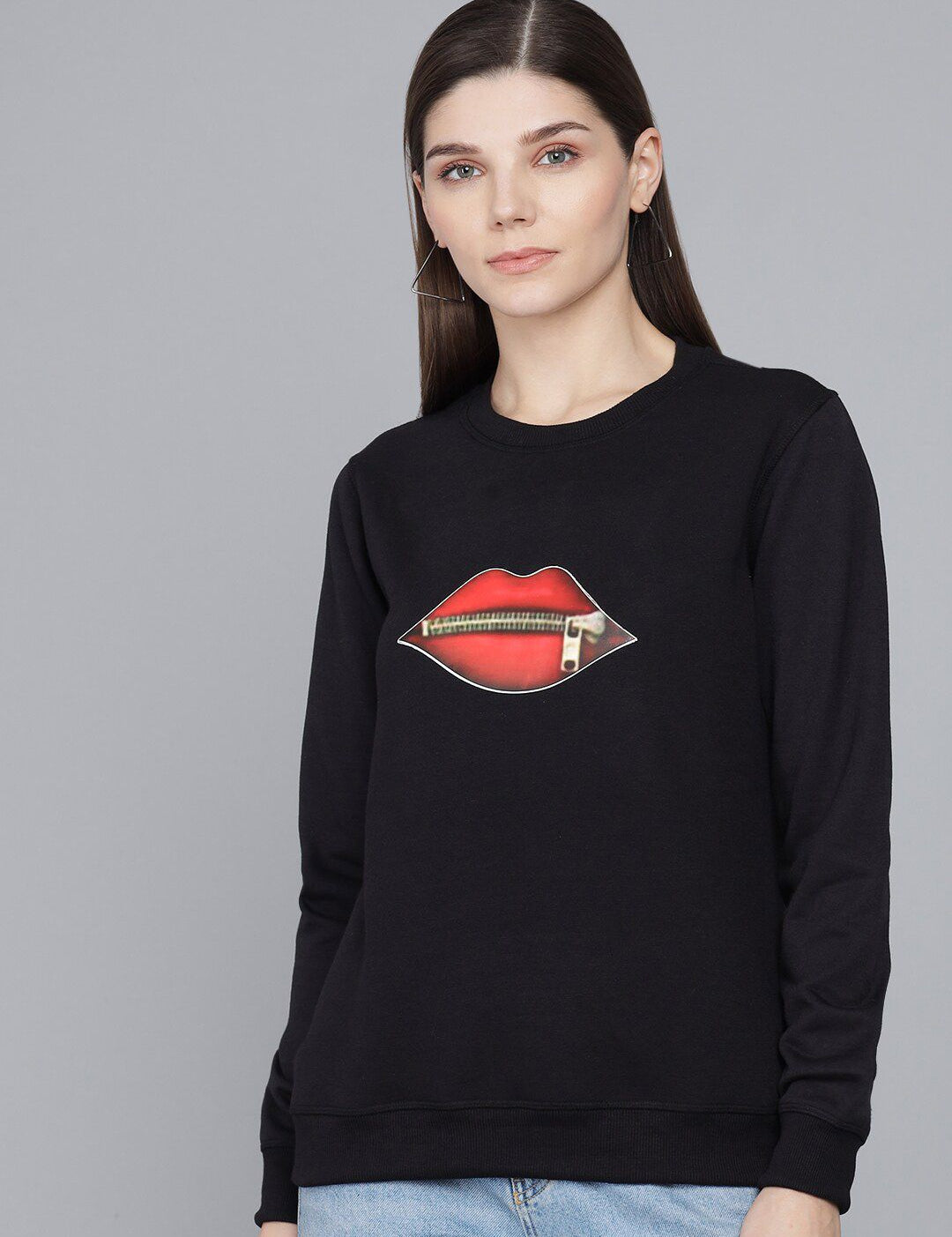 Kotty Women Black Sweatshirt