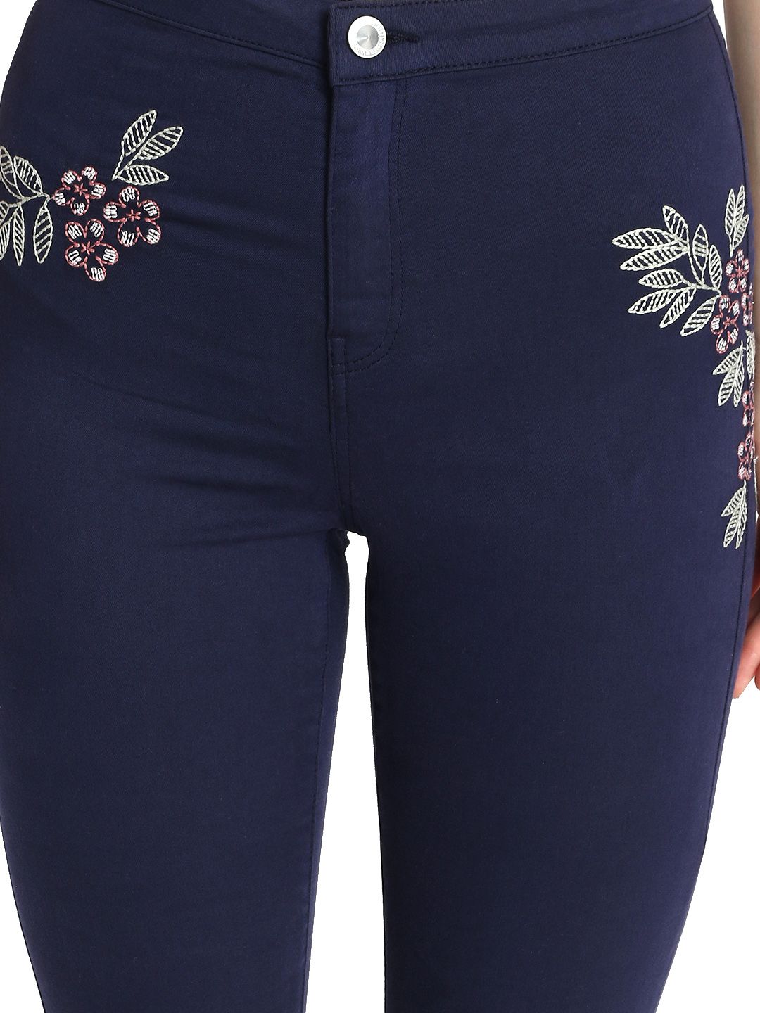 Kotty Women Navy Blue Skinny Fit High-Rise Clean Look Stretchable Jeans