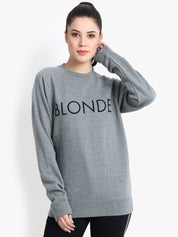 Kotty Women Grey Printed Sweatshirt