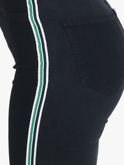 Kotty Women Black Skinny Fit High-Rise Slash Knee Jeans