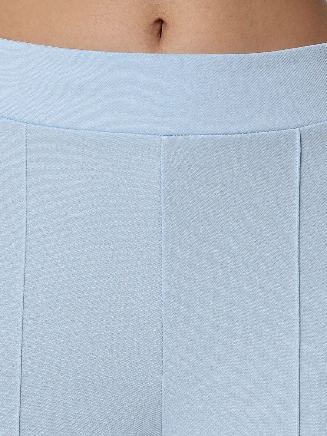 Kotty Women Blue Relaxed Straight Fit Easy Wash Trousers