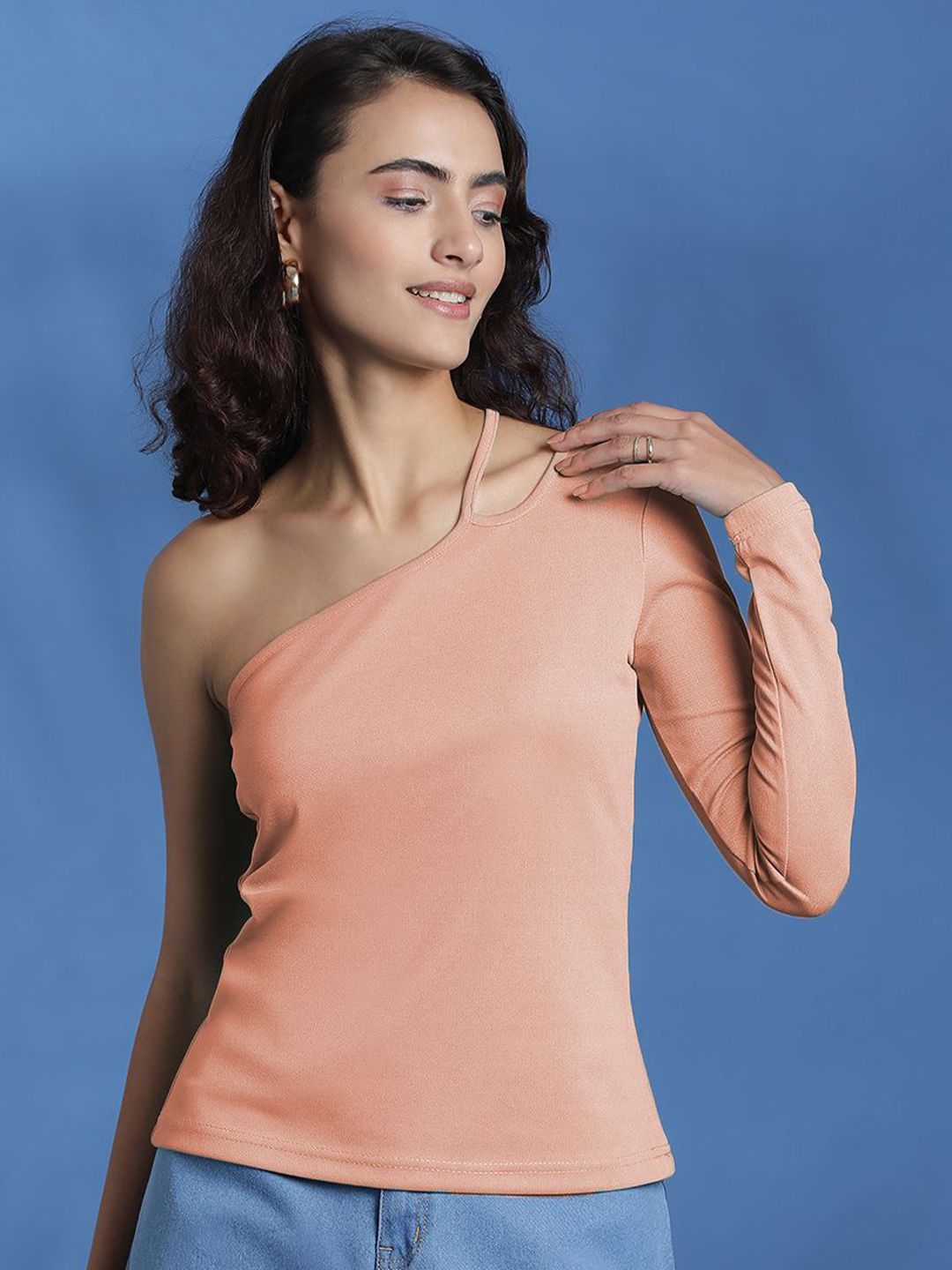 Kotty Women Solid One Shoulder Top