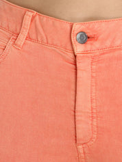 Kotty Women Coral Orange Skinny Fit High-Rise Clean Look Stretchable Jeans