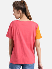 Kotty Women Multicoloured Pack of 2 Colourblocked Round Neck T-shirt