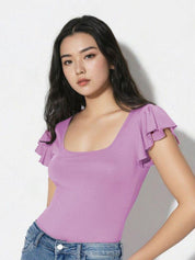 Kotty Women Solid Scoop Neck Top