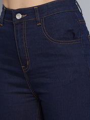 Kotty Women Blue Jean Skinny Fit High-Rise Cropped Jeans