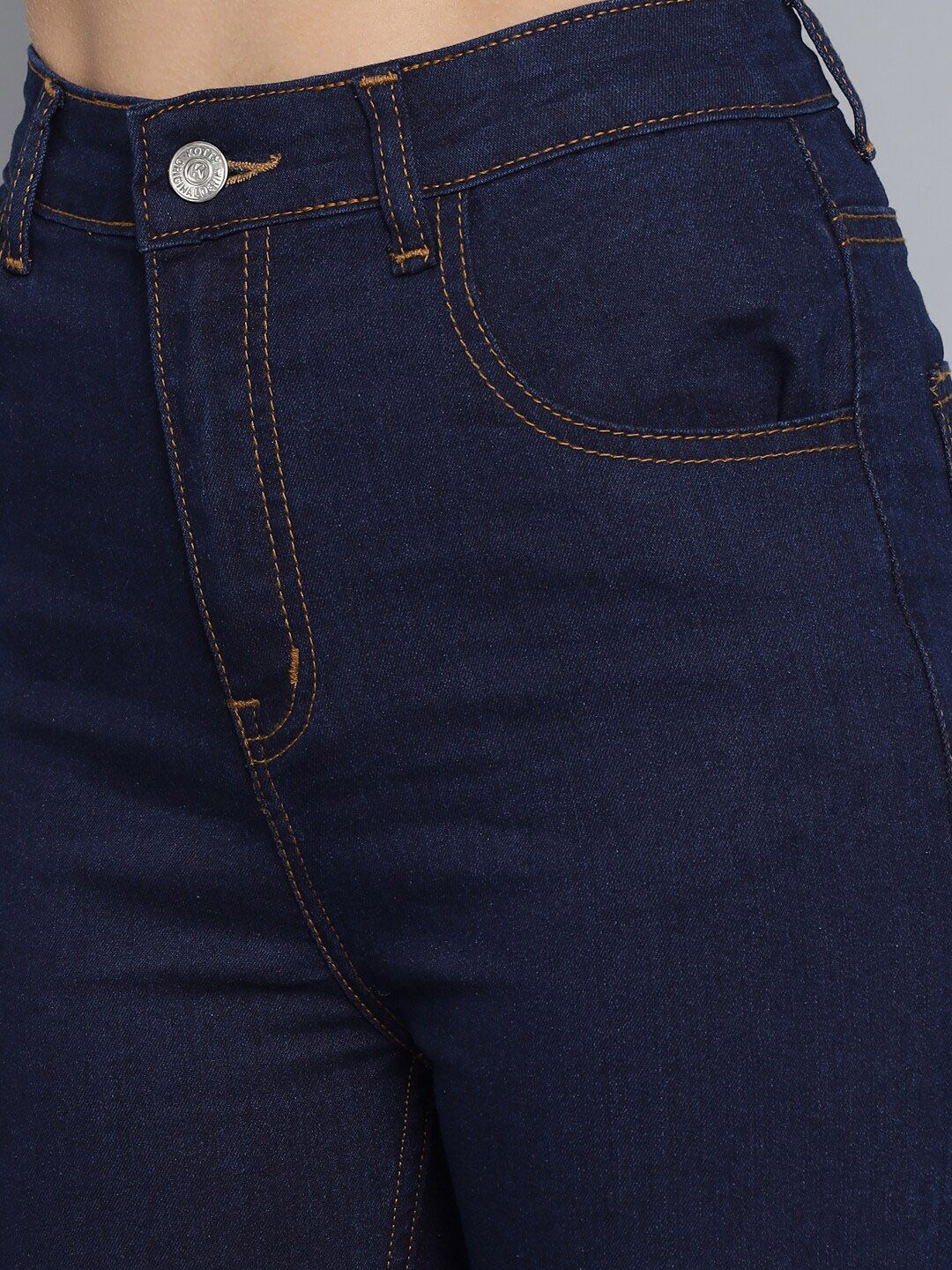 Kotty Women Blue Jean Skinny Fit High-Rise Cropped Jeans
