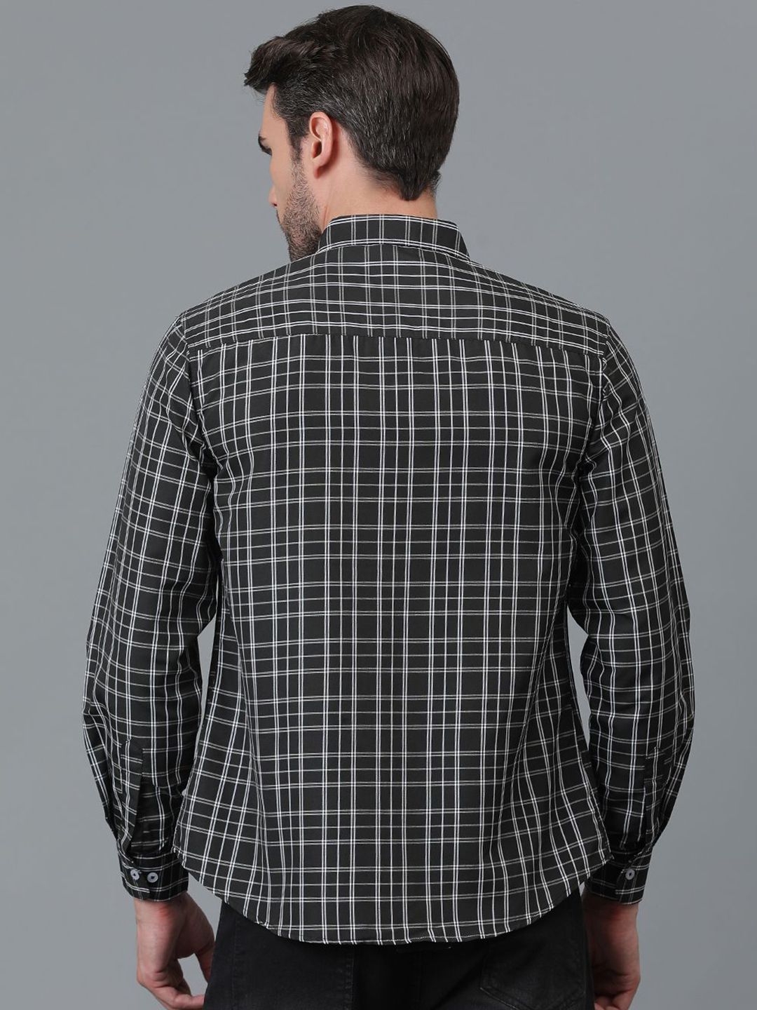 Kotty New Checked Spread Collar Casual Shirt