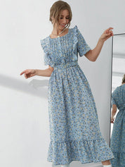 Kotty Floral Printed Midi Fit & Flare Dress