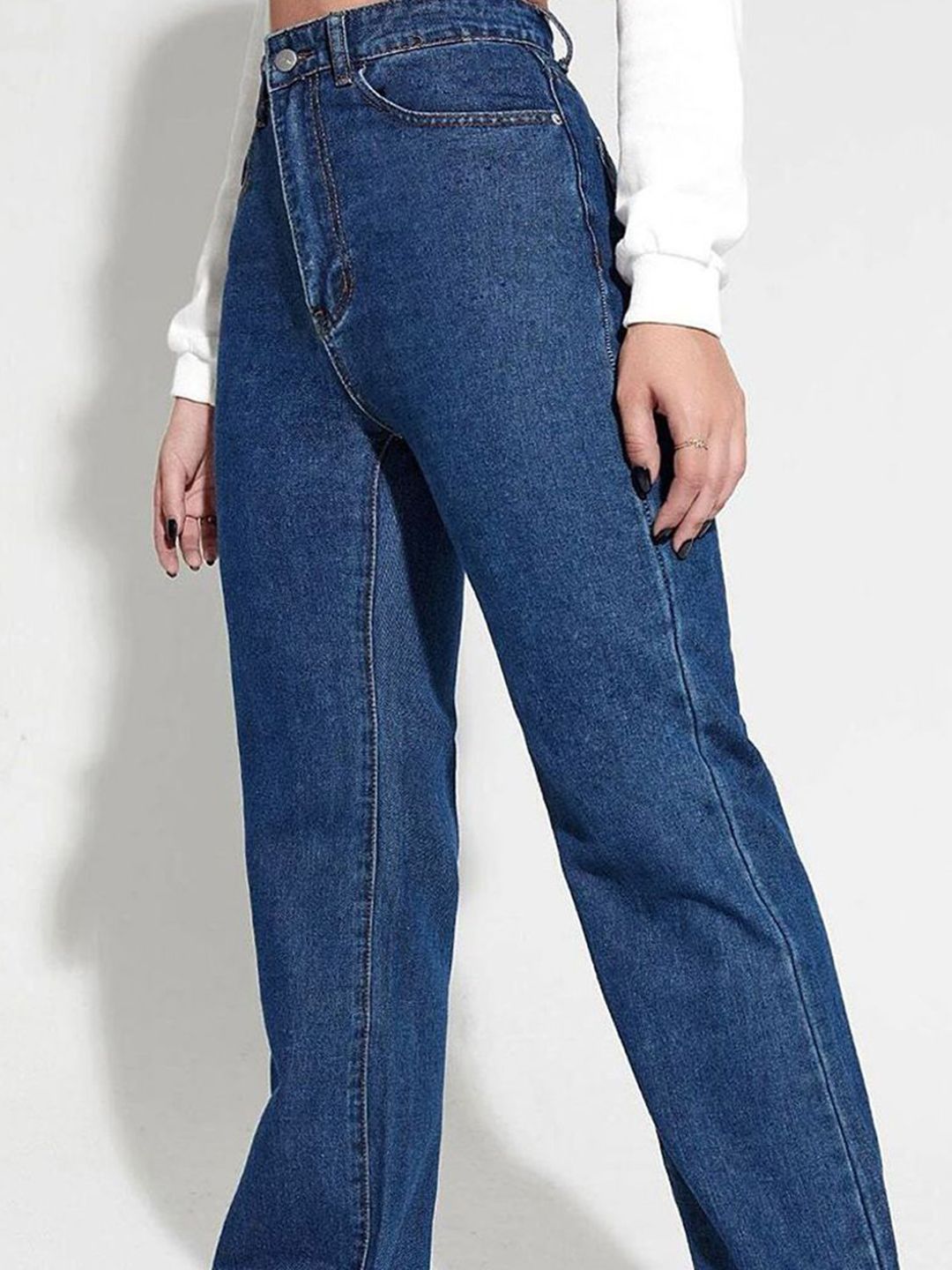 Kotty Women Straight Fit High-Rise Stretchable Jeans