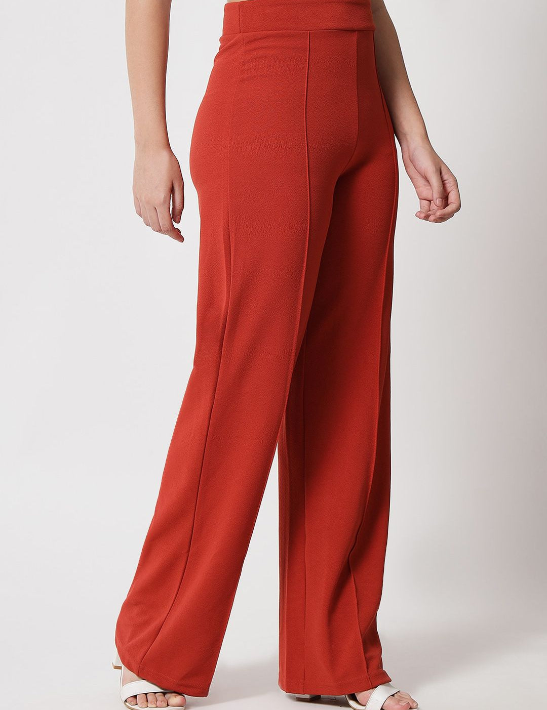 Kotty Womens Pack Of 2 Relaxed Straight Leg Straight Fit High-Rise Easy Wash Trousers