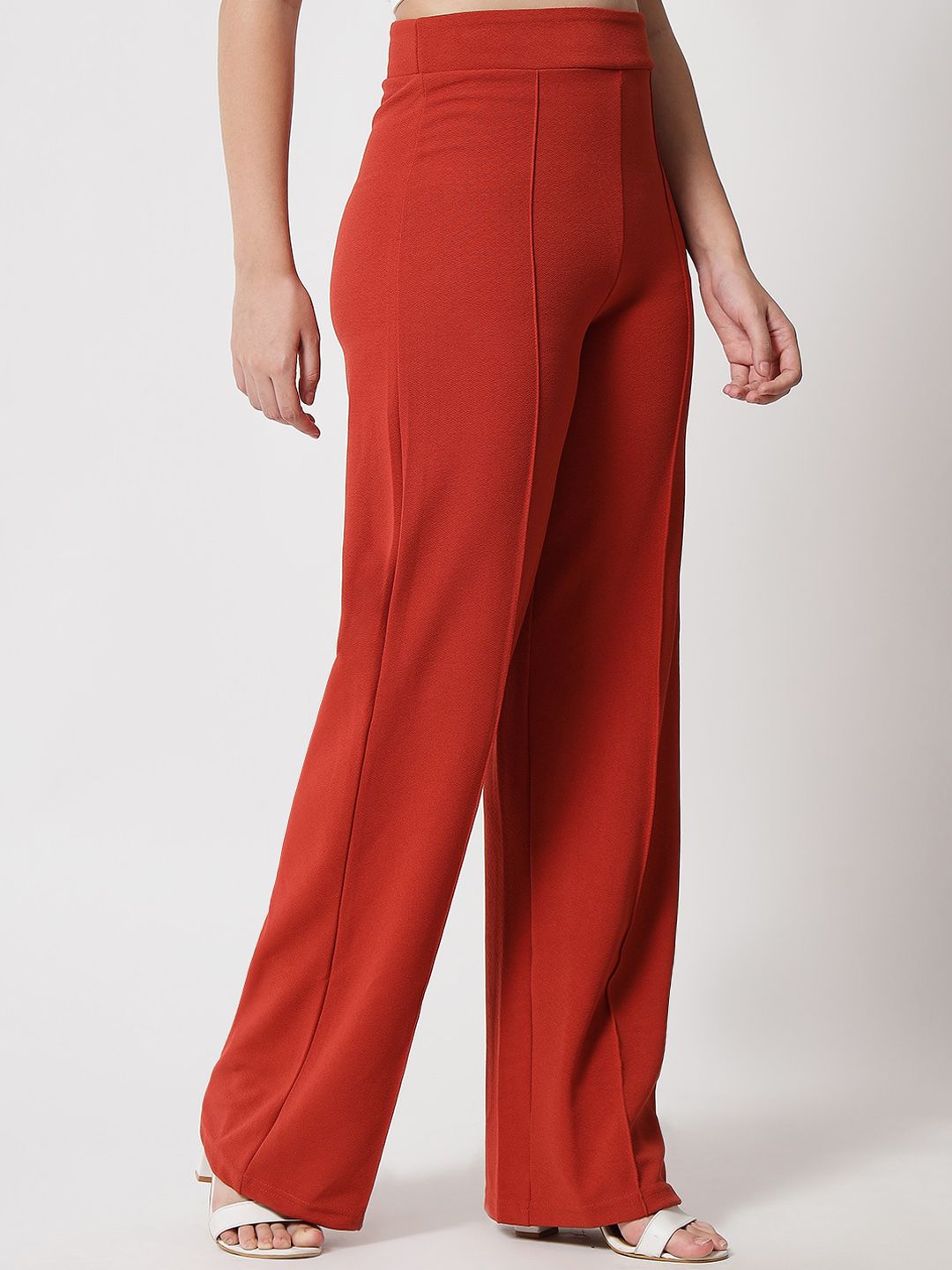 Kotty Womens Pack Of 2 Relaxed Straight Leg Straight Fit High-Rise Easy Wash Trousers