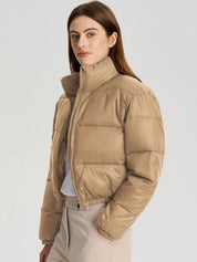 Kotty Mock Collar Crop Puffer Jacket