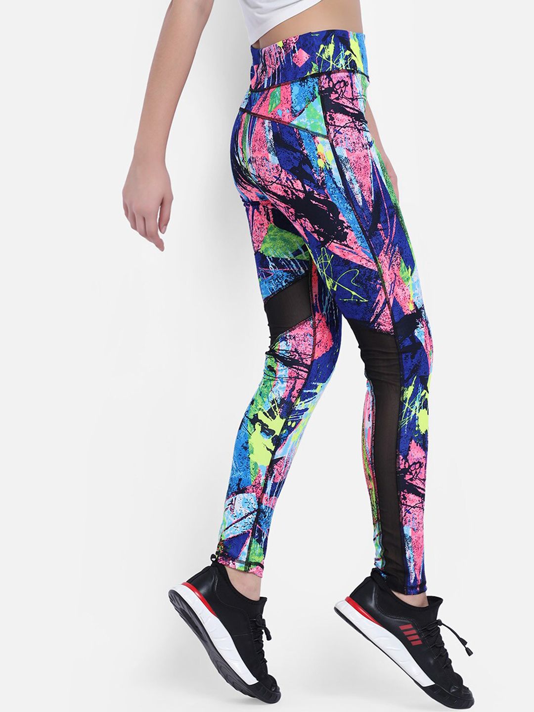 Kotty Women Blue & Pink Printed Tights