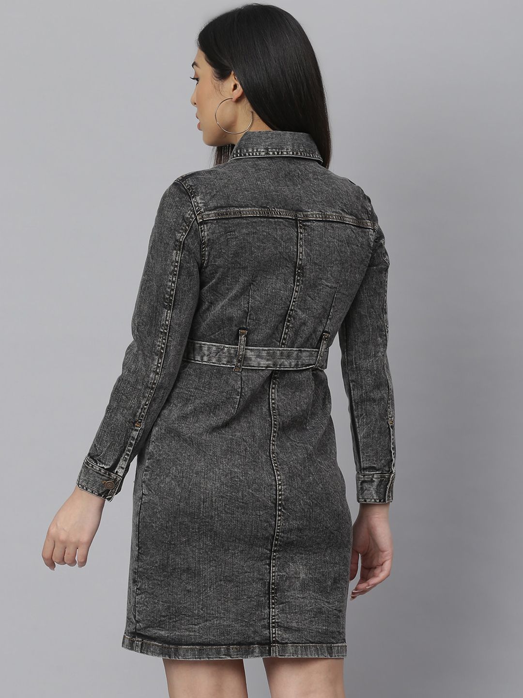 Kotty Women Black Solid Shirt Dress