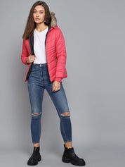 Kotty Women Pink Outdoor Puffer Jacket