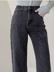 Kotty Women Straight Fit High-Rise Stretchable Jeans