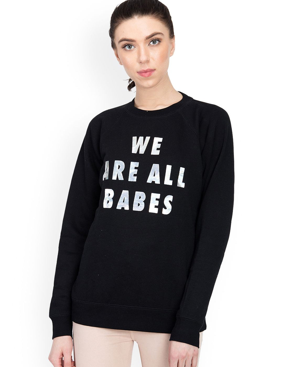 Kotty Women Black Printed Sweatshirt