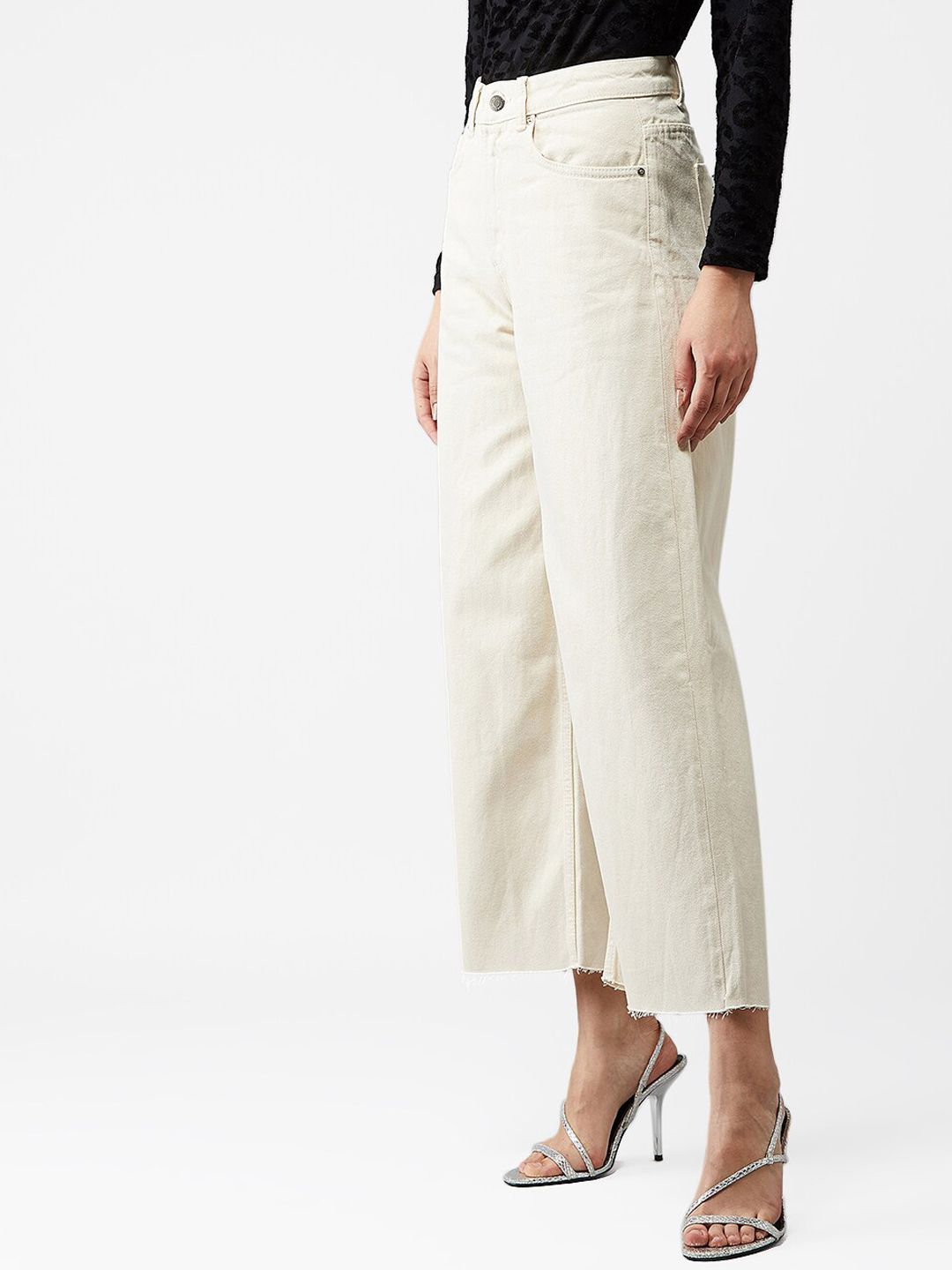 Kotty Women Cream-Coloured Skinny Fit Jeans