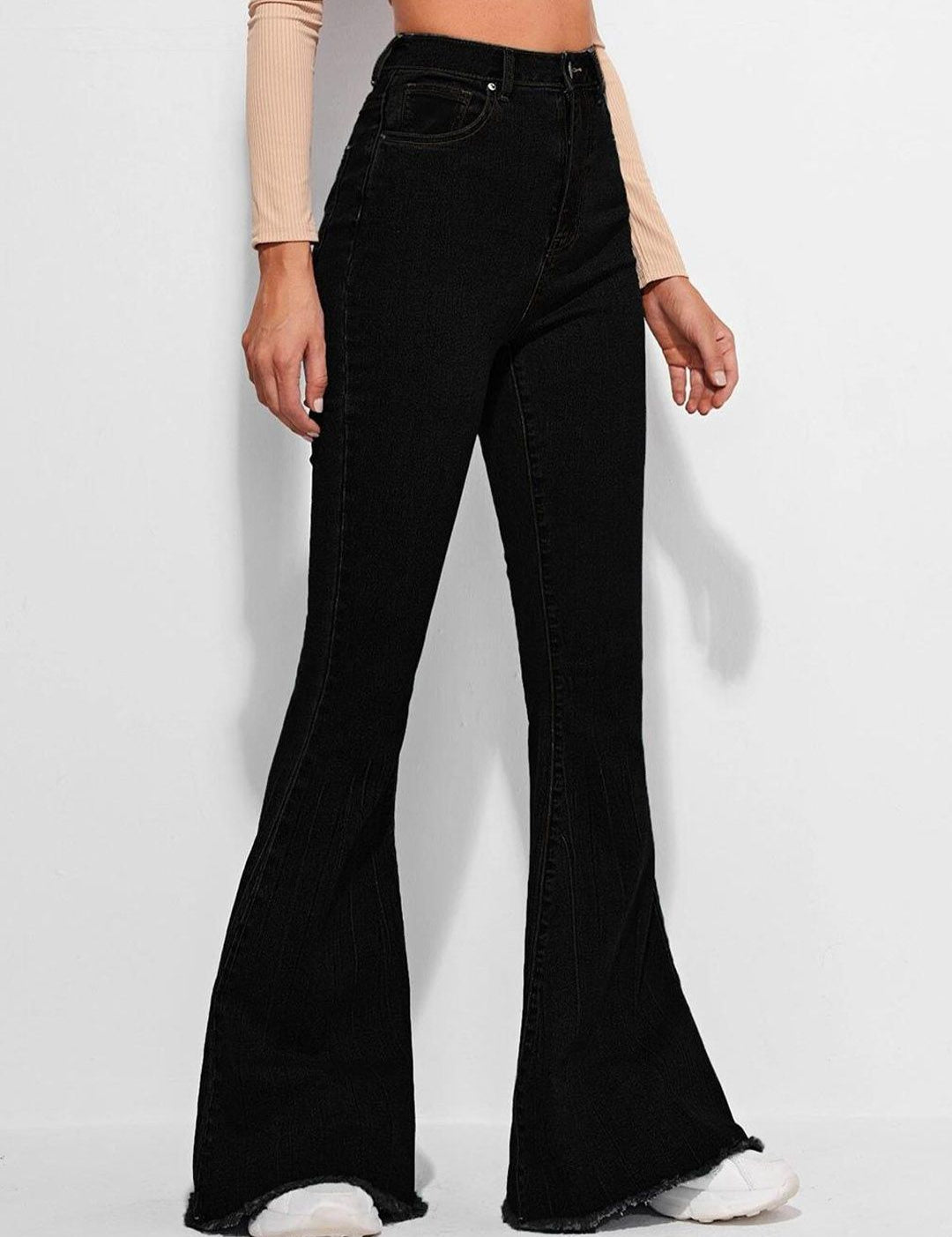 Kotty Women Black Jean Bootcut High-Rise Stretchable Jeans