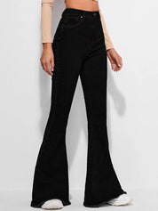 Kotty Women Black Jean Bootcut High-Rise Stretchable Jeans