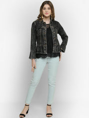 Kotty Women Black Denim Jacket